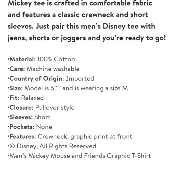 Micky Mouse White Tee Unisex - Picture 4 of 4